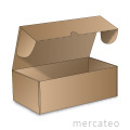 Cardboard box with tuck-in flap